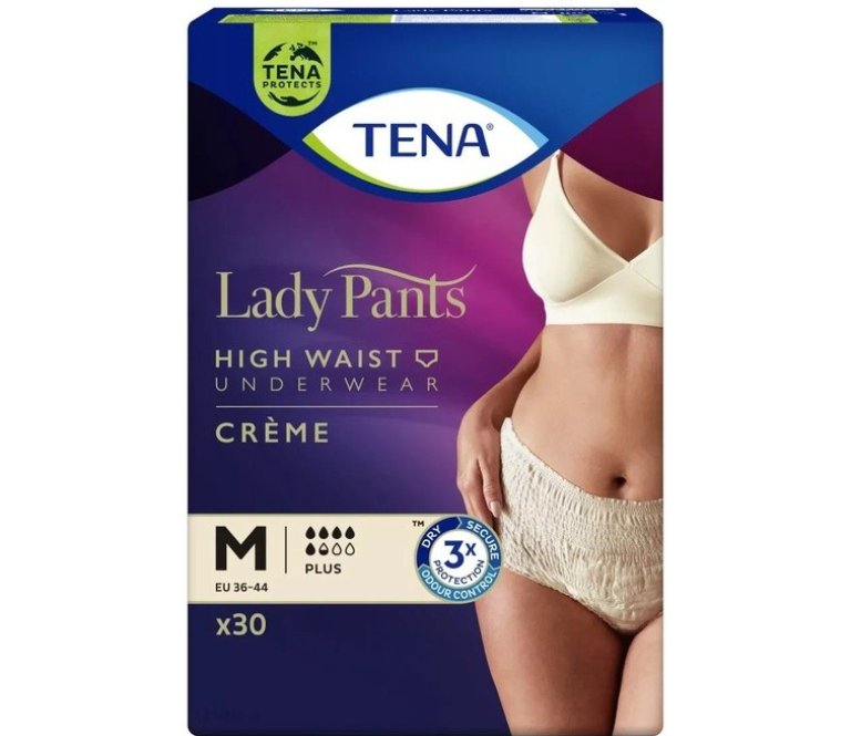 52 tena lady pants plus creme